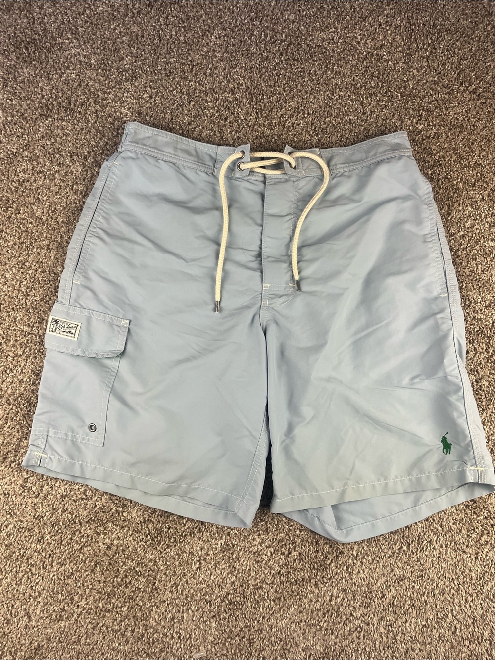 Ralph Lauren Light Blue Men’s Swim Board Shorts, size Medium